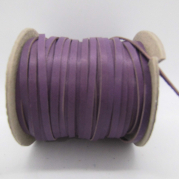 Känguru-Flechtband-Flechtlederriemen - Meterware  4,7 mm lose - Türkis